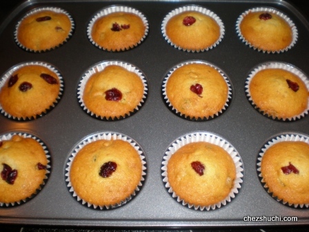 Canberry walnut muffins